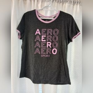 Aero Sport XL Charcoal top With Pink Trim